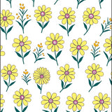 Wildflower Medallion with Petal Motifs and Vintage Scrollwork (Yellow) - ODIKA