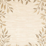 Beige Leaf Design for Infant Play and Nursery Decor(Beige)