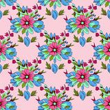 Maritime Compass Floral Weathered Rustic Transitional(Pink)