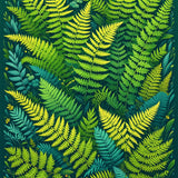 Charming Irregular Plant Motif(Green)