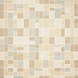 Graceful Beige with Geometric Blocks and Interlocking Grid Motifs(Beige)