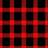 Rustic Cabin Lumberjack Interlocking Gingham Grid Motif(Red)