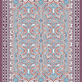 Heritage Medley with Interlocking Fretwork and Paisley(Blue)
