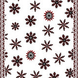 Vintage Snowflake Medallion with Festive Holiday Motifs(Red)