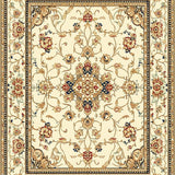Beige Area Antique Inspired Floral Medallion Center(Beige)