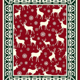 Festive Elk Nordic Winter Holiday Decorative Accent(Red)