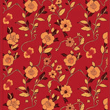 Enchanting Floral Botanical Blooms Delicate Petals Artistic Nature(Red)