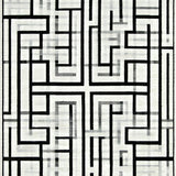 Black White Geometric(Gray)