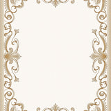 Vintage Scroll Damask Jacquard Ornamental Luxe Timeless (Gold)
