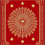Boho Winter Geometric Burst Indoor Decorative Floor(Red)
