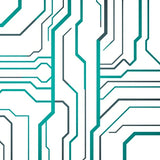 Abstract Circuit Board Technology Round(Teal)