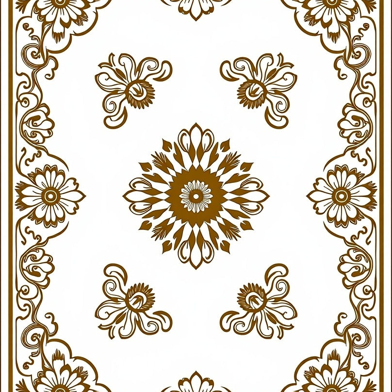 Floral Medallion Vintage Heritage Tapestry (Brown) - ODIKA