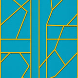 Abstract Crystalline Formation with Gilded Highlights Modern Artistry(Blue)