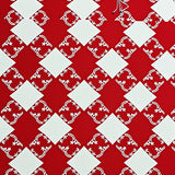 Crisscross Yuletide Check with Vintage Frosted Detailing(Red)