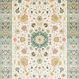 Beige with Abstract Floral Motifs(Ivory)