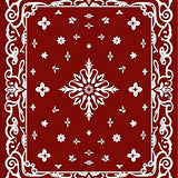 Baroque Floral Scrollwork with Faded Petal Embellishments (Red) - ODIKA