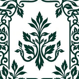 Foliage Damask Ornate Treasure (Green)