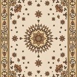 Vintage Floral Medallion Tapestry Distressed Traditional(Beige)