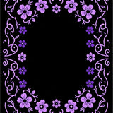 Dark Floral Fairy Garden Decorative (Black)