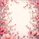 Lively Floral Watercolor Style(Pink)