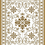 Vintage Scroll with Symmetrical Motifs (Brown) - ODIKA
