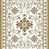 Vintage Scroll with Symmetrical Motifs (Brown) - ODIKA