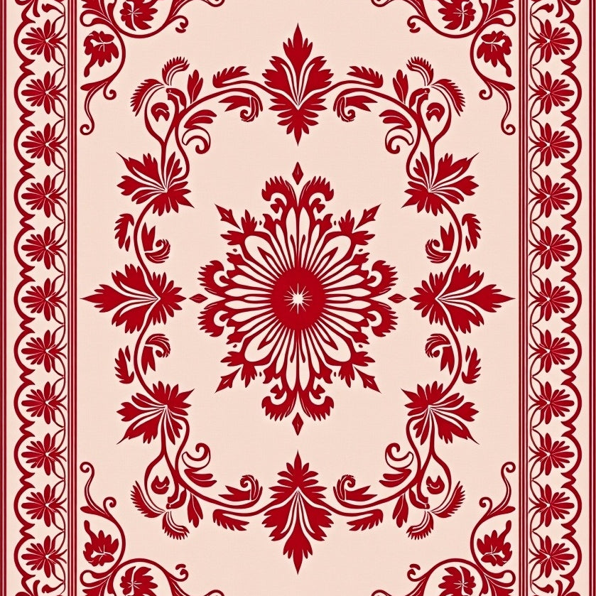 Classical Swirl Showcasing Interwoven Vines (Beige) - ODIKA