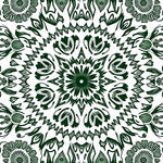 Boho Burst Design with Intricate Petal Arrangements (Green) - ODIKA