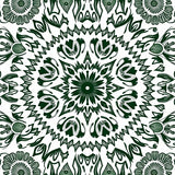 Boho Burst Design with Intricate Petal Arrangements (Green) - ODIKA
