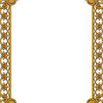 Latticework Motif with Stylized Tulip Ornaments (Gold) - ODIKA