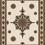 Ornamental Faded Timeless Enchanting Authentic Stylish(Beige)
