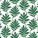 Abstract Interlocking Forest Fern Leafwork with Jewel Tone Details(White)