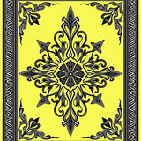 Elegant Medallion Floral Motif Heritage Tapestry Artisan(Yellow)
