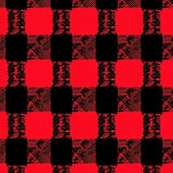 Heritage Lumberjack Interlocking Plaid Grid Design(Red)