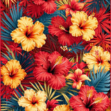 Chic Exotic Blooming Design(Red)