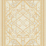 Circular Bath Area with Elegant Beige Geometric Weave(Beige)