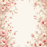 Blush Pink Floral Modern Aesthetic for Chic Elegance(Beige)
