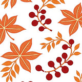Autumn Harvest Semicircle Welcome With Vibrant Leaf Berry Design(Orange)