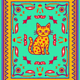 Shimmering Feline Snack Display With Flicker Mode(Turquoise)
