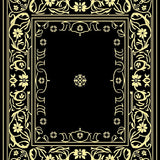 Enchanted Floral Vine Symmetrical Decorative Artistic Masterwork(Black)