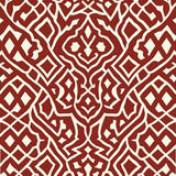 Interlocking Lattice with Warm Earth Tones(Red)