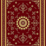 Burst Tapestry with Intricate Medallion Motifs(Red)