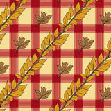 Rustic Countryside Gingham Botanical Decoration(Red)