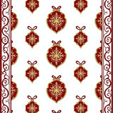 Vintage Ornament Design Holiday with Swirl Accents(Red)