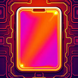 Crystalline Button Floor Covering With Electrifying Grid (Pink)