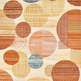 Abstract Geometric Circles Boho Rustic Modern Warm Colors Area(Orange)