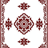 Filigree Design Featuring Botanical Scrollwork and Floral Embellishments (White) - ODIKA