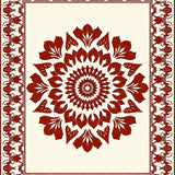 Bloom Tapestry with Lotus Petal Motifs(Brown)