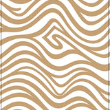 Modern Chevron Wave Featuring Fluid Curves and Layered Stripes(Beige)