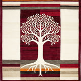 Desert Oasis Featuring Tree of Life Motifs and Modern Southwest(Red)